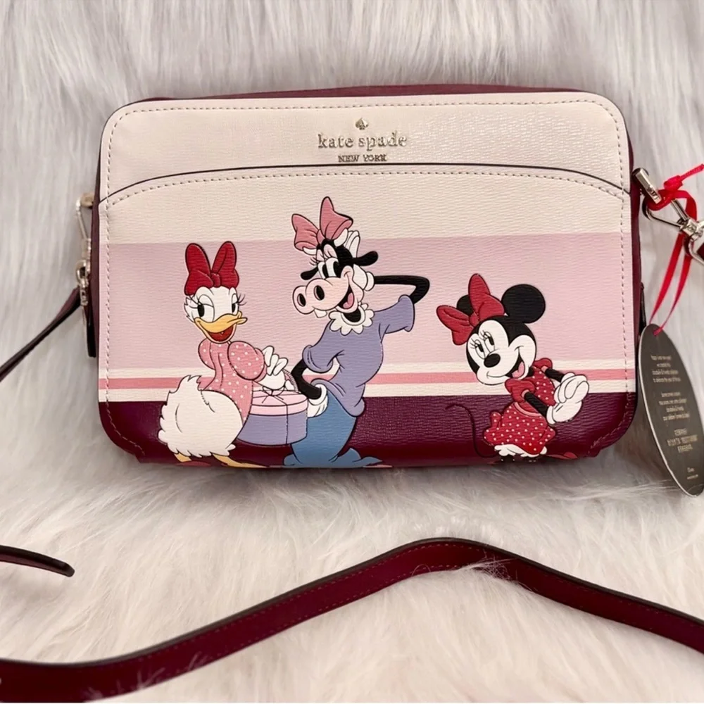 Kate Spade Bag Disney Clarabelle and Friends Pink and Cream Crossbody Bag NEW - Picture 2 of 9